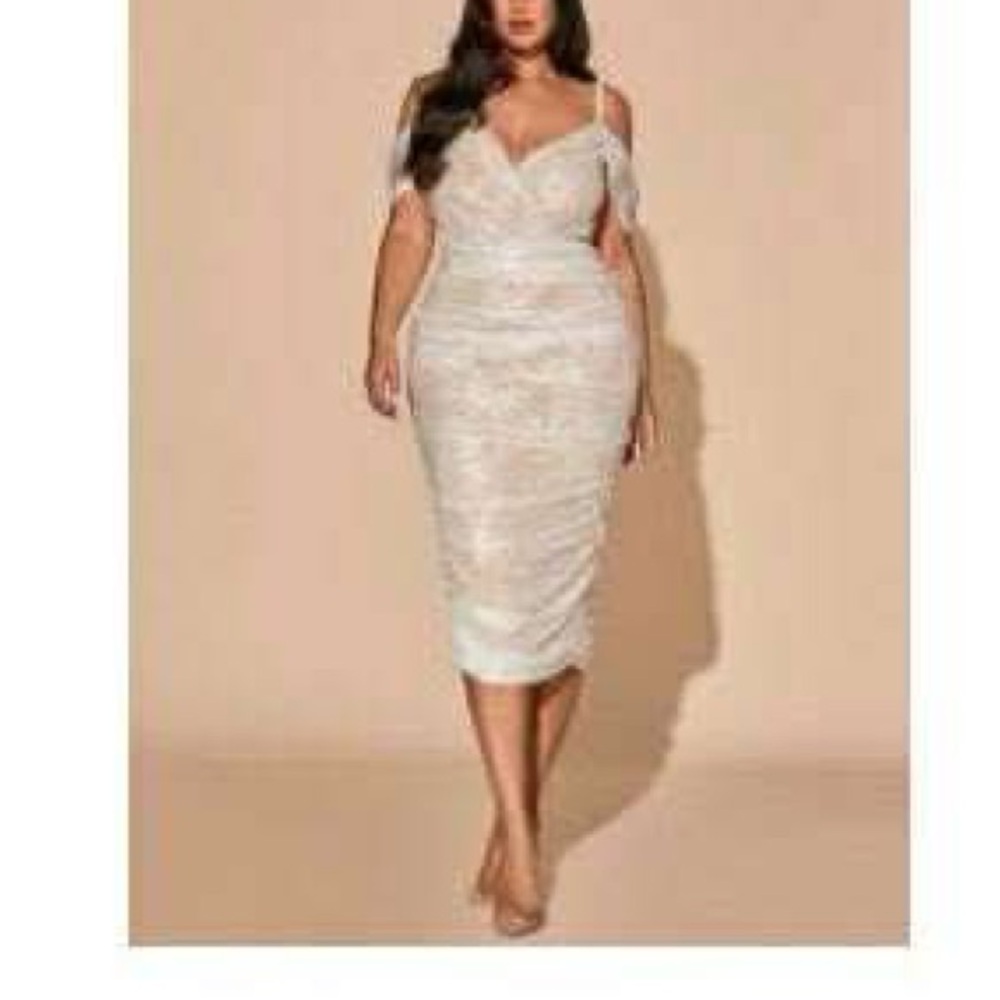 Chic White Lace Off-Shoulder Dress